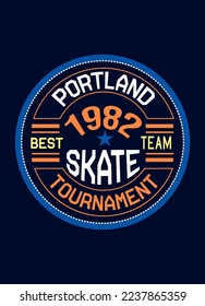 portland skate tournament,t-shirt design sport fashion vector