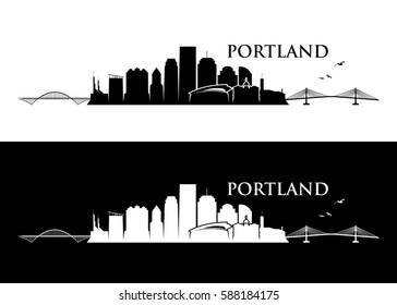 Portland skyline - Oregon - vector illustration