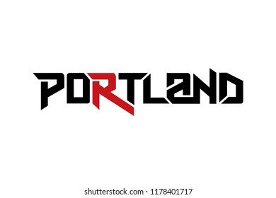 Portland typography design vector, for t-shirt, poster and other uses