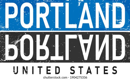 Portland typography design vector, for t-shirt, poster and other uses