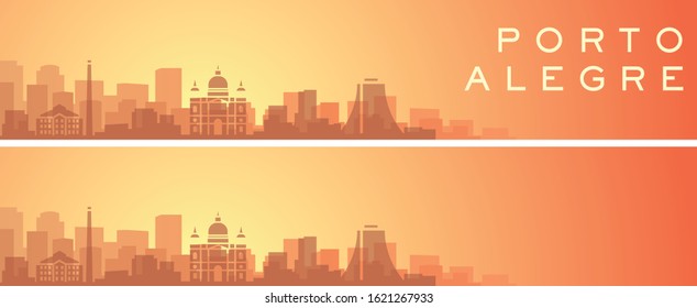 Porto Alegre Beautiful Skyline Scenery Banner