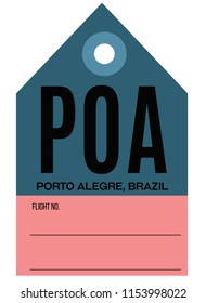 porto alegre brazil airport luggage tag