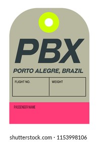 porto alegre brazil airport luggage tag