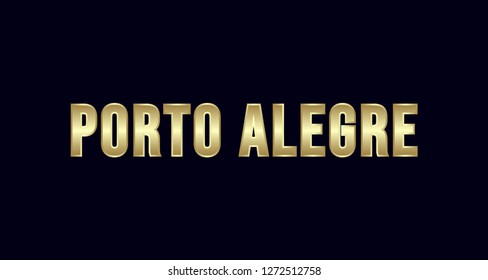 Porto Alegre City Typography vector design. Greetings for T-shirt, poster, card and more