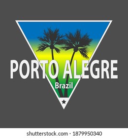 Porto Alegre Logo Sign Tee Design For Printing