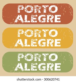 Porto Alegre on colored background