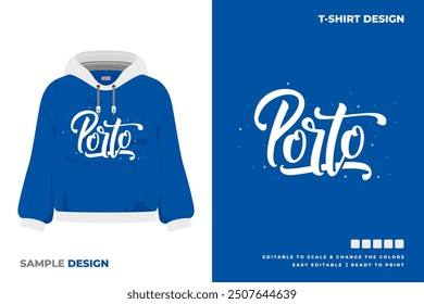 porto lettering art sweater design