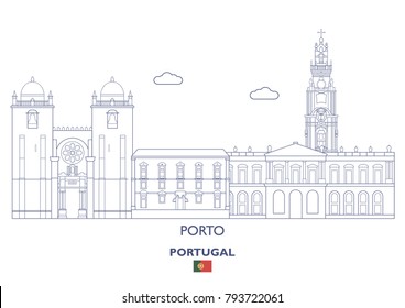 Porto Linear City Skyline, Portugal