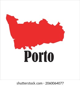 Porto Map On White Background
