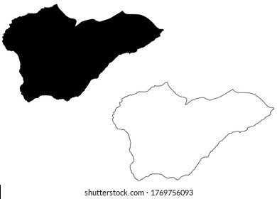 Gemeinde Porto Novo (Republik Cabo Verde, concelhos, Kap Verde, Insel Santo Antao, Archipel) Karte, Vektorgrafik, Skizze Porto Novo Karte