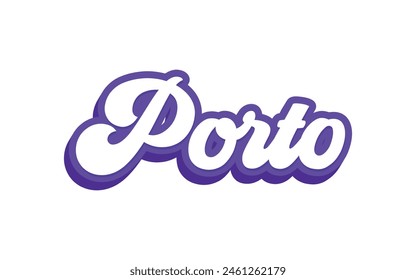 Porto typography design for tshirt hoodie baseball cap jacket and other uses vector