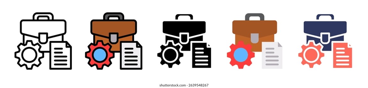 Portofolio Icon Multiple Vector Illustration