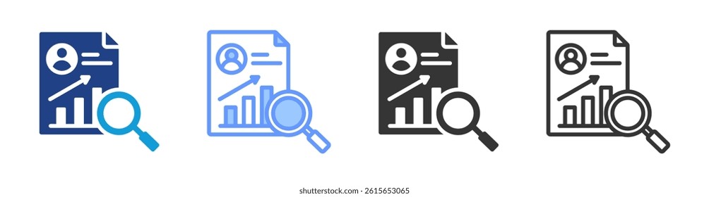 Portofolio icon set multiple style collection