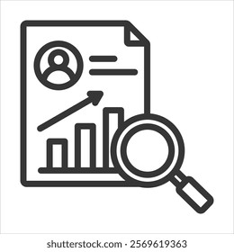 Portofolio Outline Icon Vector Illustration