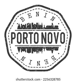 Porto-Novo, Benin Stamp Skyline Postmark. Silhouette Postal Passport. City Round Vector Icon. Vintage Postage Design.