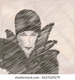Un retrato de una flapper de los años 1920 aparece en una ilustración de estilo garabato.