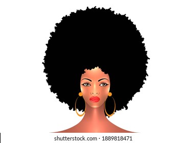 Cartoon girl afro black Black Girl