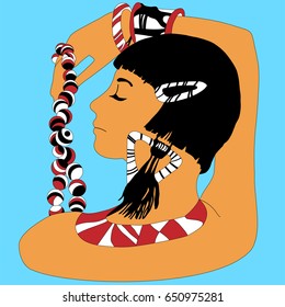 Portrait of an African girl.