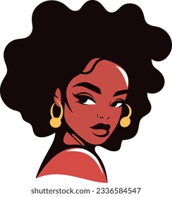 portrait of a afro girl