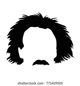 Portrait of Albert Einstein. Black and white