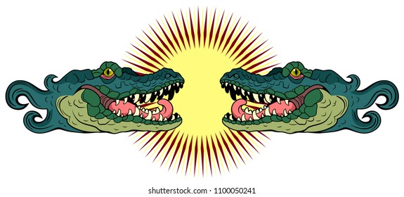 Portrait of the Alligator (crocodile)