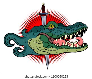 Portrait of the Alligator (crocodile)