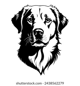Portrait of a Anatolian Shepherd Dog Vector isolated on white background, Dog Silhouettes. svg