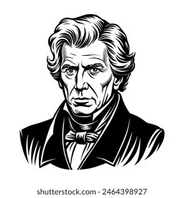 
Porträt von Andrew Jackson. Vektorillustration