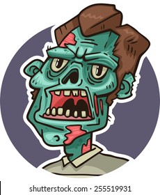 portrait of an angry zombie