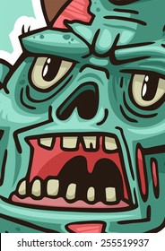 portrait of an angry zombie poster
