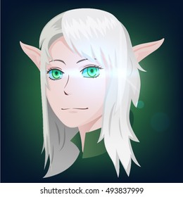 Portrait anime elf girl