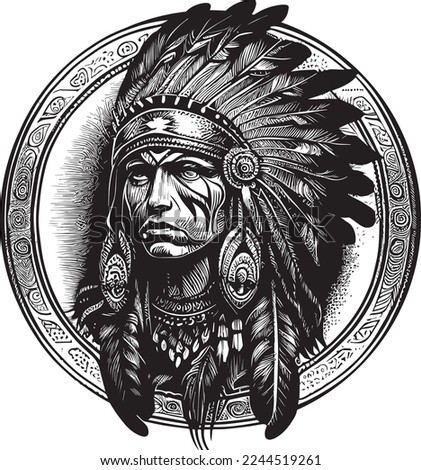 A portrait of an apache