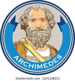 Porträt von Archimedes. Antiker griechischer Philosoph