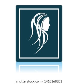 Portrait Art Icon. Schattenreflektionsdesign. Vektorgrafik.
