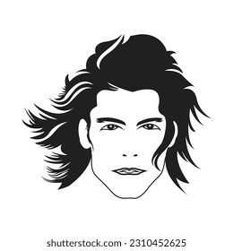 Portrait Art Vector Design Men