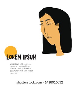 Portrait of an Asian girl. Color changes easily.