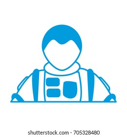 the portrait of astronaut man in a spacesuit exploring