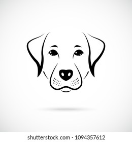 Portrait of  Australian Pinscher. Black and white logo. Vector illustration.