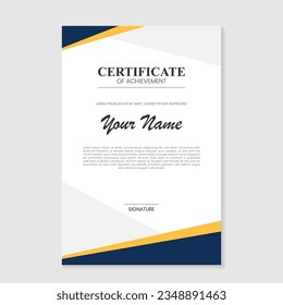Portrait award certificate design template
