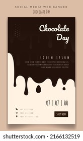 Portrait banner template for chocolate day advertising design