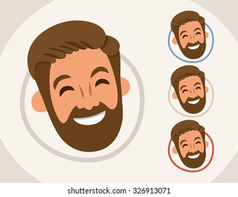 portrait of a bearded guy set