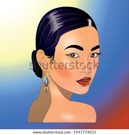 portrait of a beatiful girl close up