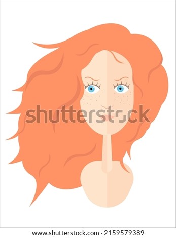 Portrait of a beatiful red-haired girl
