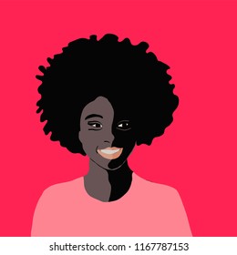 Portrait of a beautiful African America woman with attitude in vector format Wearing sunglasses