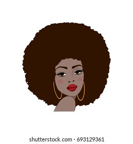 Portrait of a beautiful African America woman with attitude in vector format