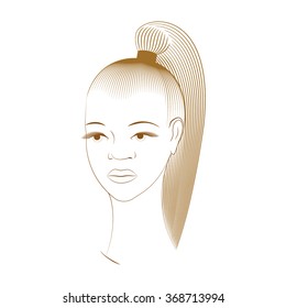Portrait of a beautiful girl from Africa