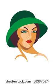 portrait of the beautiful lady in a hat