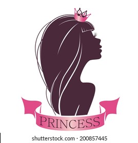 Portrait of a beautiful princess isolated on a white background
