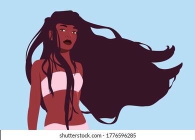 風になびく髪 のイラスト素材 画像 ベクター画像 Shutterstock