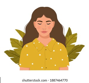 Retrato de una mujer hermosa. Concepto de moda y belleza. Ilustración vectorial.